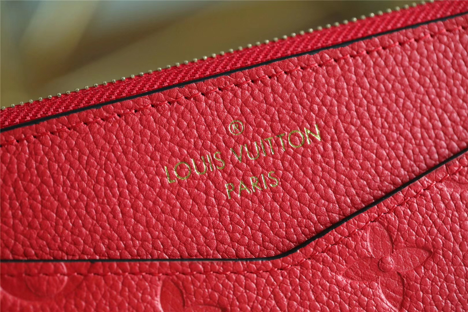 1:1 Replica Louis Vuitton Pochette Melanie BB Monogram Empreinte Red For Women, Women's Wallets 7.9in/20cm LV - Image 7