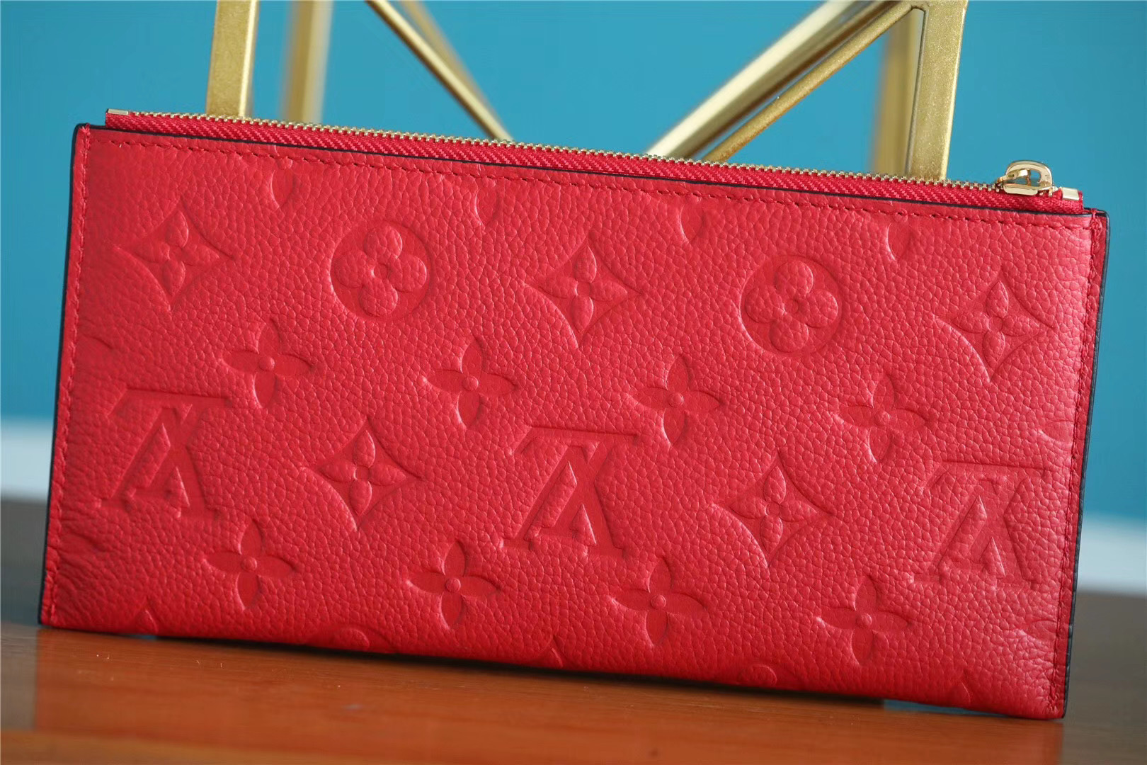 1:1 Replica Louis Vuitton Pochette Melanie BB Monogram Empreinte Red For Women, Women's Wallets 7.9in/20cm LV - Image 8