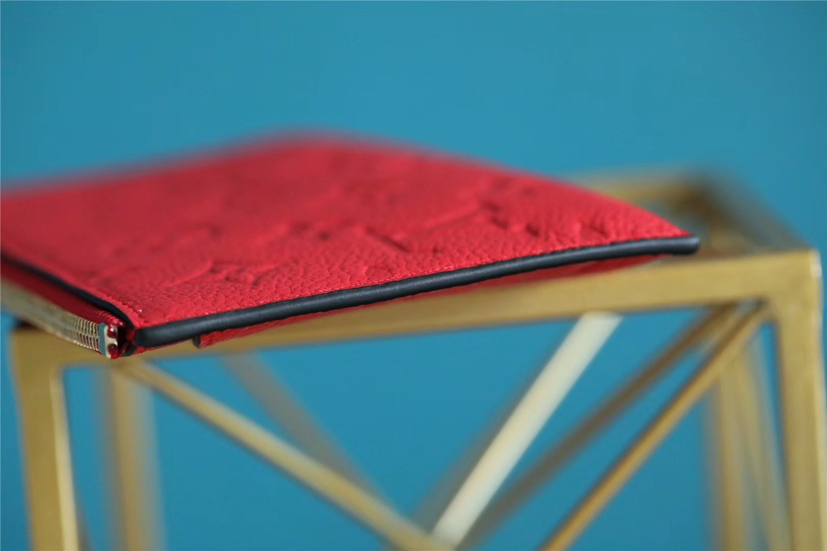 1:1 Replica Louis Vuitton Pochette Melanie BB Monogram Empreinte Red For Women, Women's Wallets 7.9in/20cm LV - Image 2