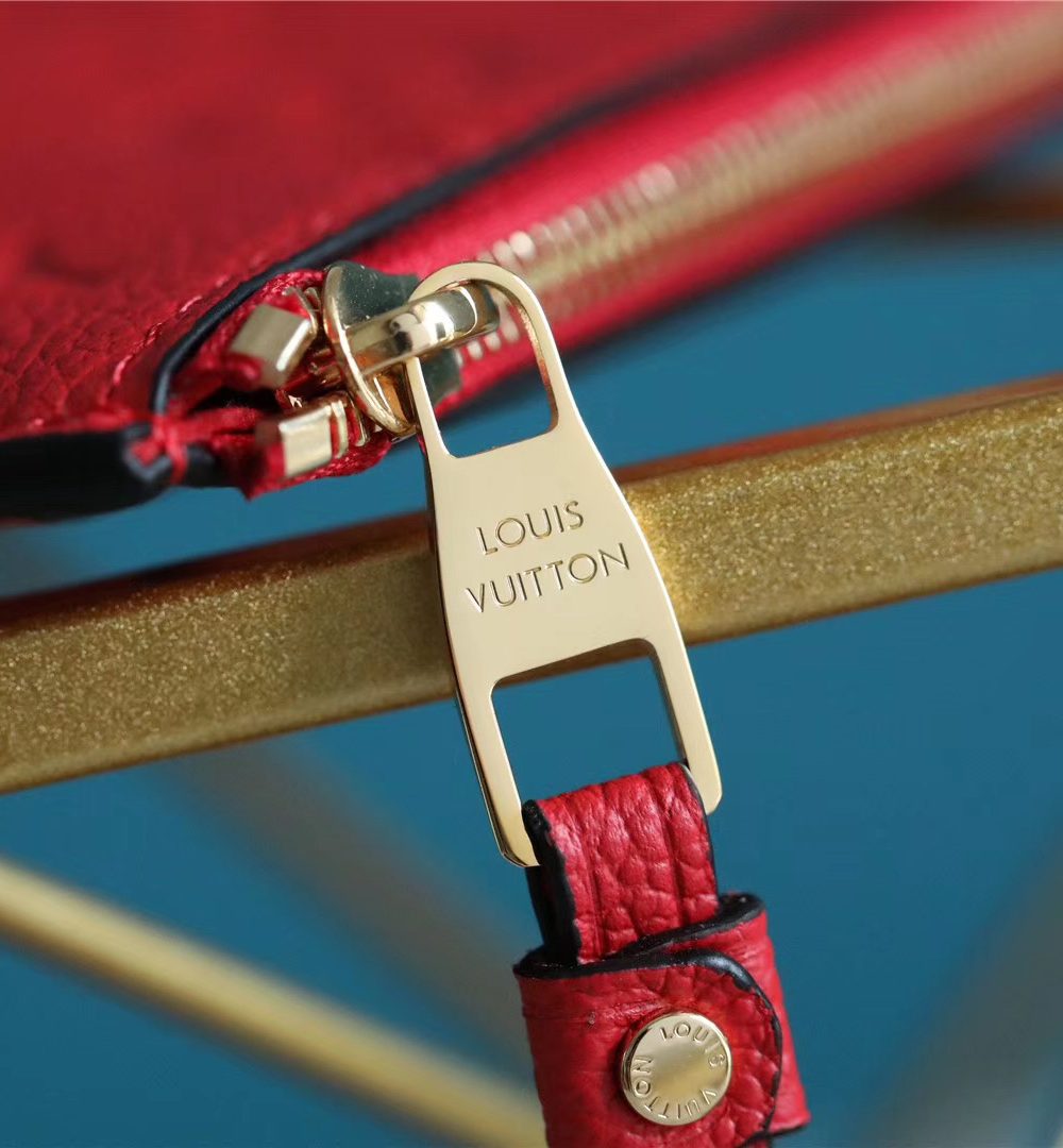 1:1 Replica Louis Vuitton Pochette Melanie BB Monogram Empreinte Red For Women, Women's Wallets 7.9in/20cm LV
