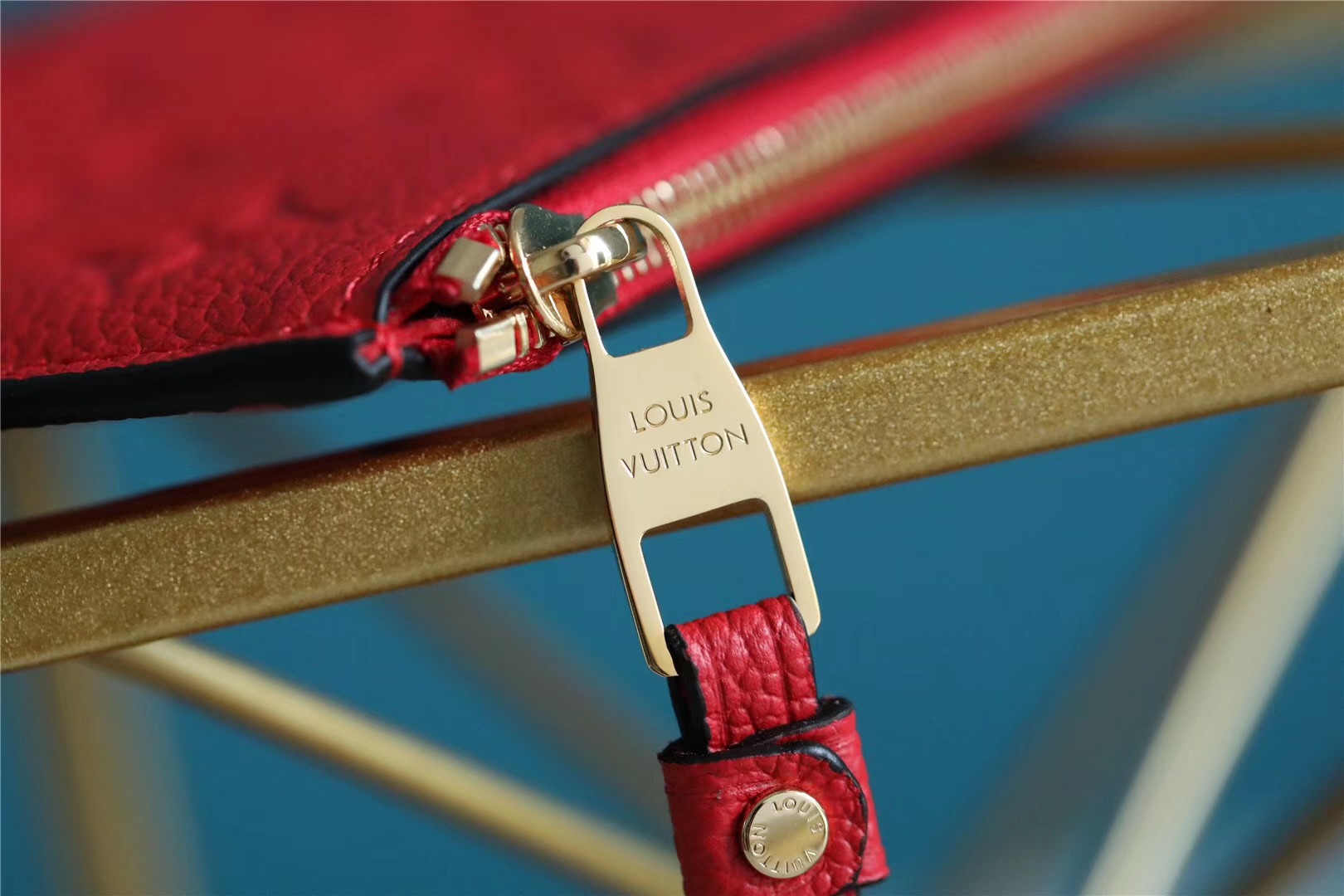 1:1 Replica Louis Vuitton Pochette Melanie BB Monogram Empreinte Red For Women, Women's Wallets 7.9in/20cm LV - Image 5