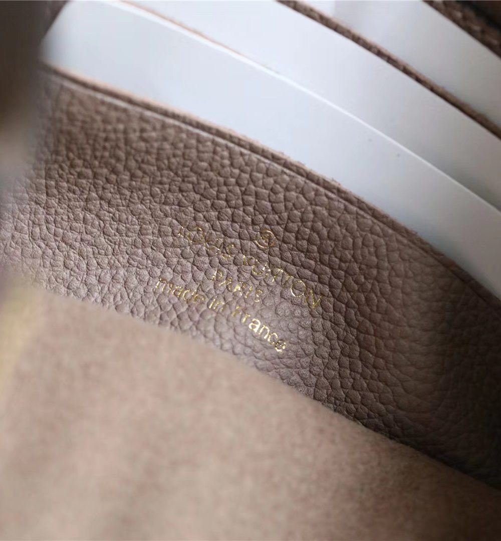 1:1 Replica Louis Vuitton Pochette Melanie MM Monogram Empreinte Beige For Women, Women's Wallets 9.2in/23cm LV