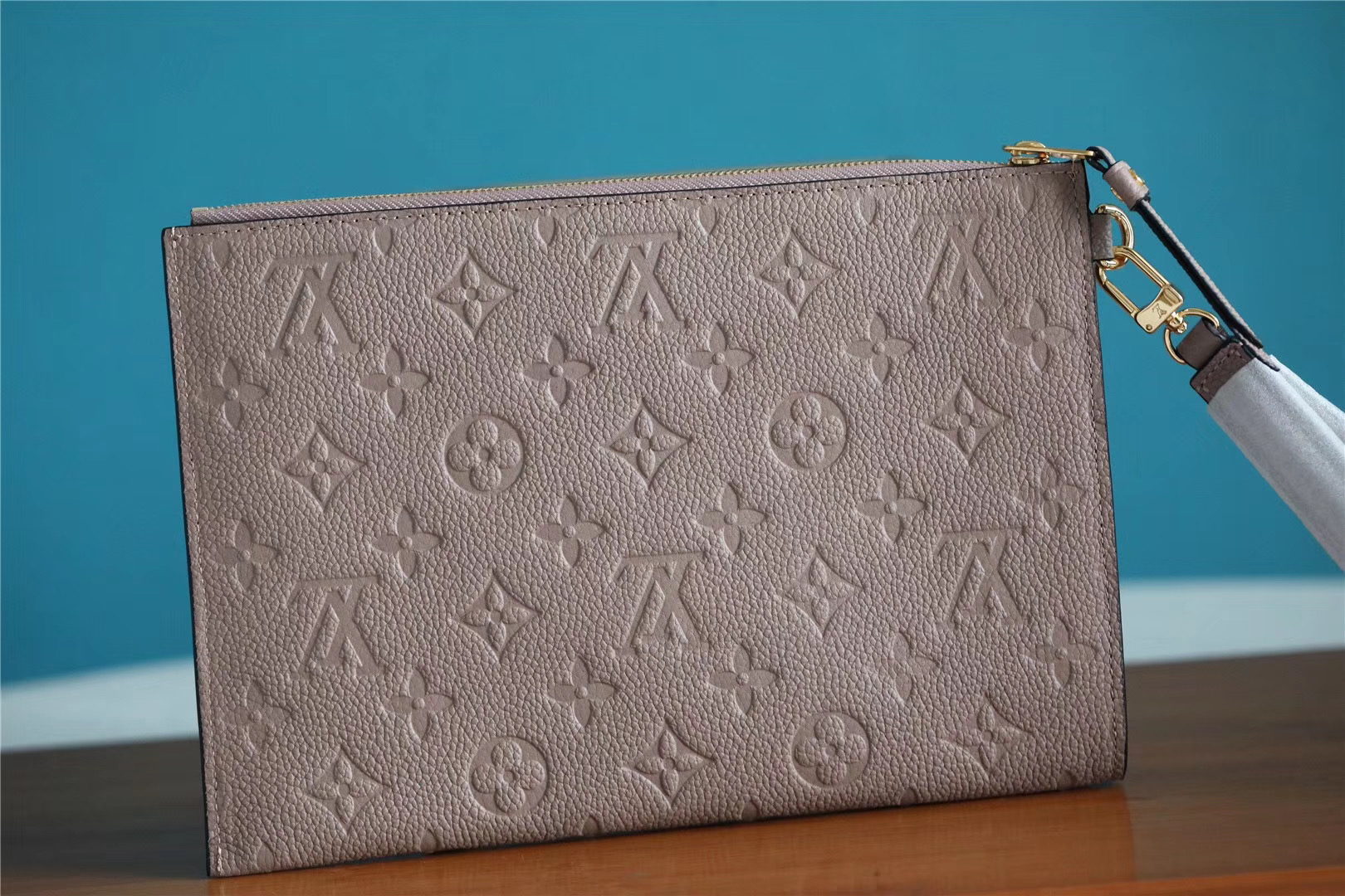 1:1 Replica Louis Vuitton Pochette Melanie MM Monogram Empreinte Beige For Women, Women's Wallets 9.2in/23cm LV - Image 8