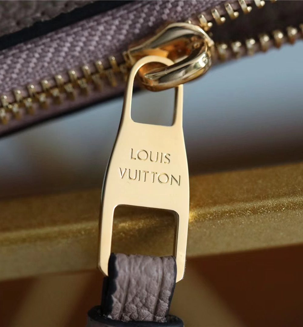 1:1 Replica Louis Vuitton Pochette Melanie MM Monogram Empreinte Beige For Women, Women's Wallets 9.2in/23cm LV