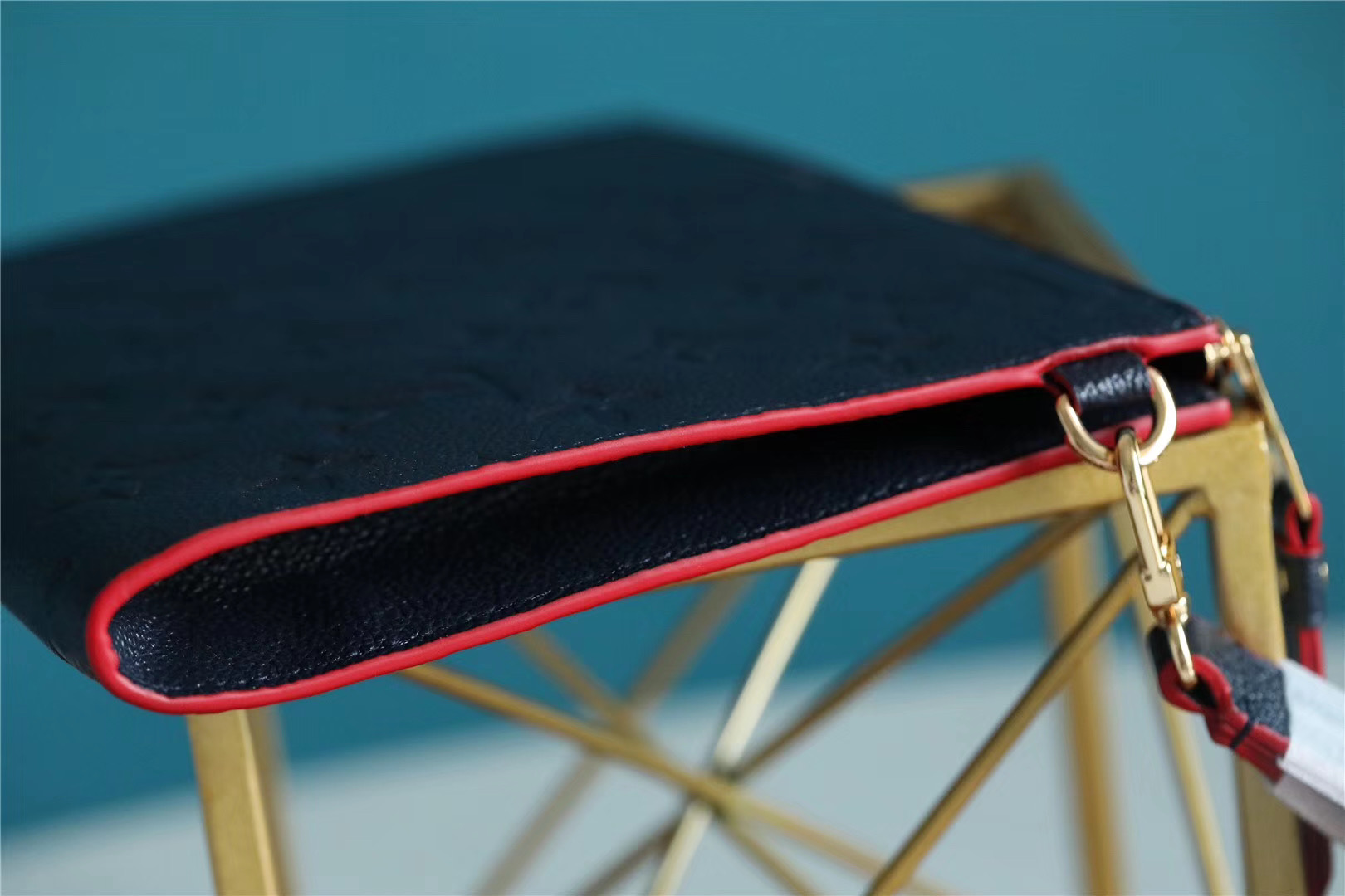 1:1 Replica Louis Vuitton Pochette Melanie MM Monogram Empreinte Dark Blue For Women, Women's Wallets 9.2in/23cm LV - Image 2