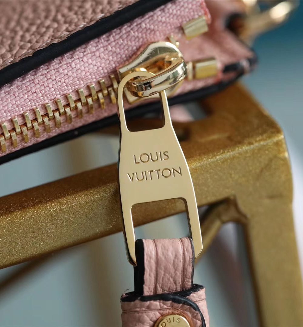 1:1 Replica Louis Vuitton Pochette Melanie MM Monogram Empreinte Pink For Women, Women's Wallets 9.2in/23cm LV