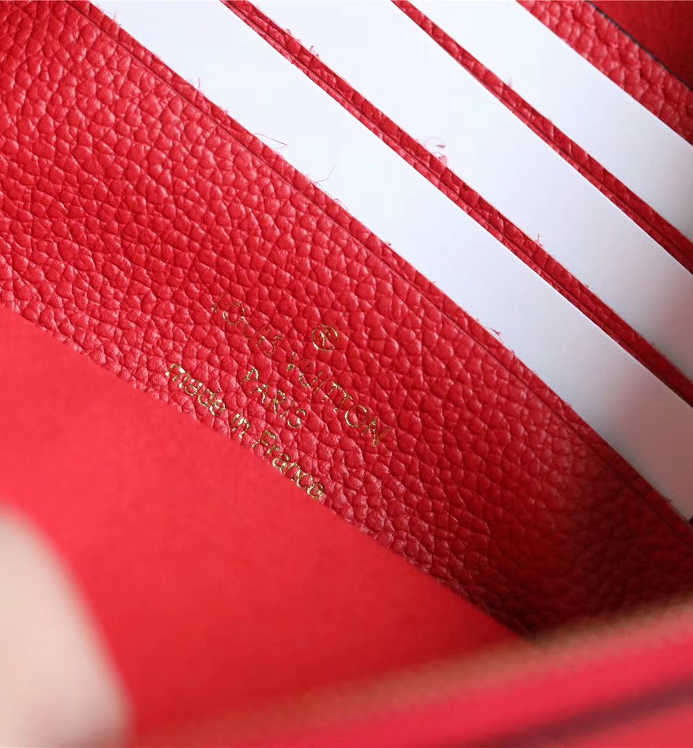 1:1 Replica Louis Vuitton Pochette Melanie MM Monogram Empreinte Red For Women, Women's Wallets 9.2in/23cm LV