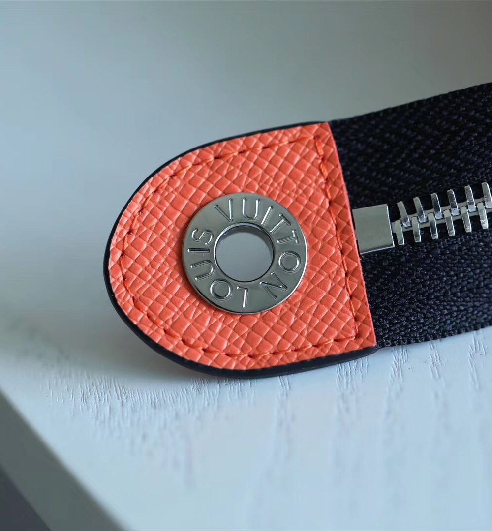 1:1 Replica Louis Vuitton Pochette Voyage MM Taiga and Monogram Eclipse Canvas Red For Women, Women's Wallets 10.6in/27cm LV