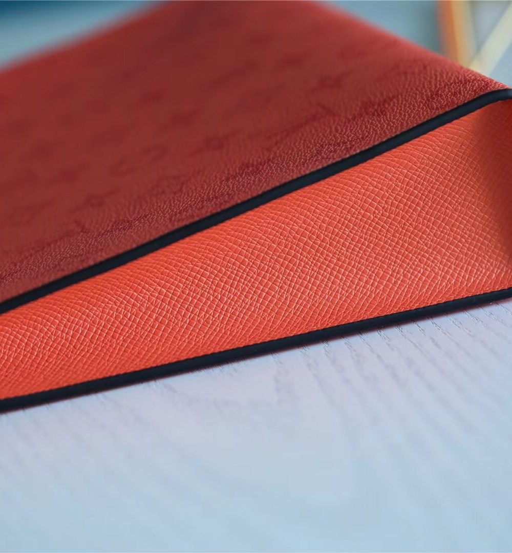 1:1 Replica Louis Vuitton Pochette Voyage MM Taiga and Monogram Eclipse Canvas Red For Women, Women's Wallets 10.6in/27cm LV