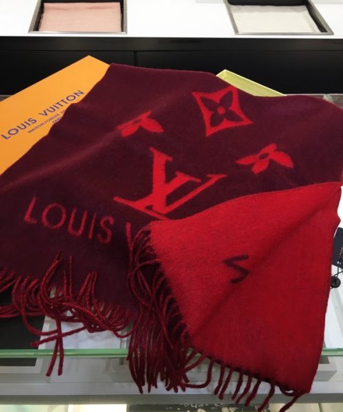 Louis Vuitton Reykjavik Scarf Red 75in/190cm M75505
