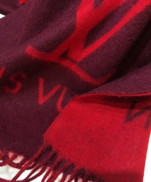 Louis Vuitton Reykjavik Scarf Red 75in/190cm M75505