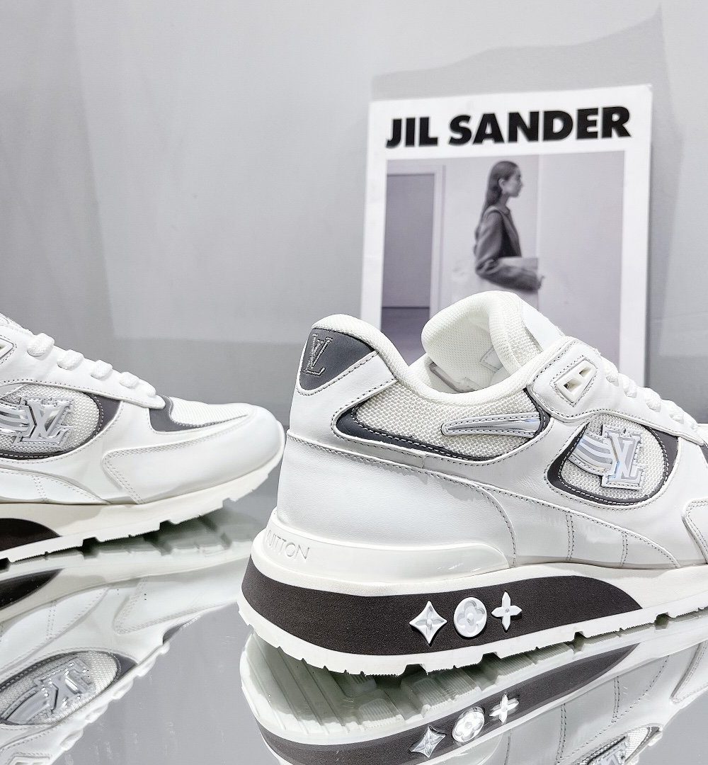 Louis Vuitton Run Away Sneaker Iridescent Textile White For Women LV