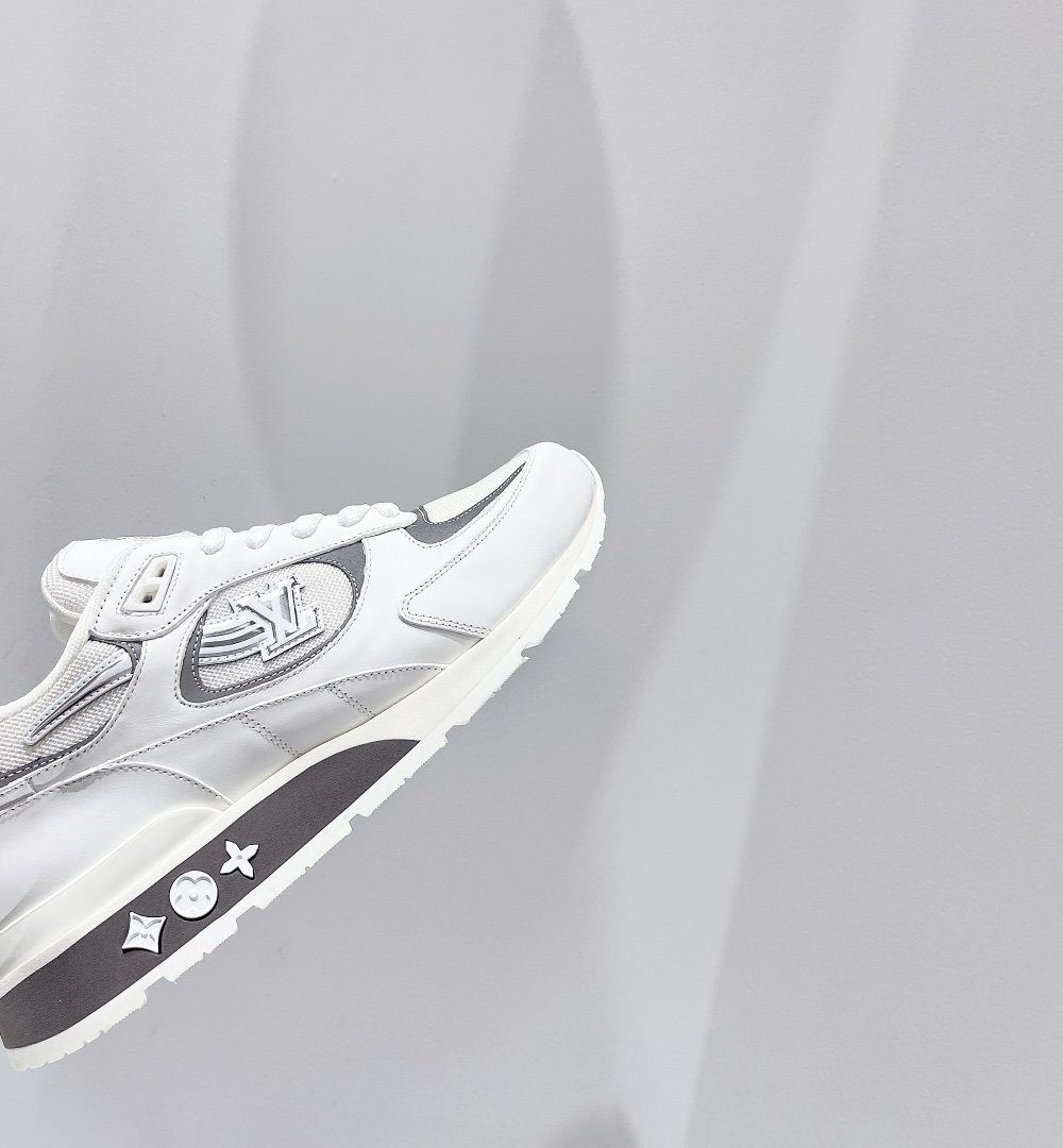 Louis Vuitton Run Away Sneaker Iridescent Textile White For Women LV