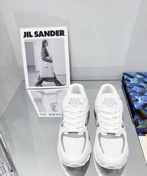 Louis Vuitton Run Away Sneaker Iridescent Textile White For Women LV