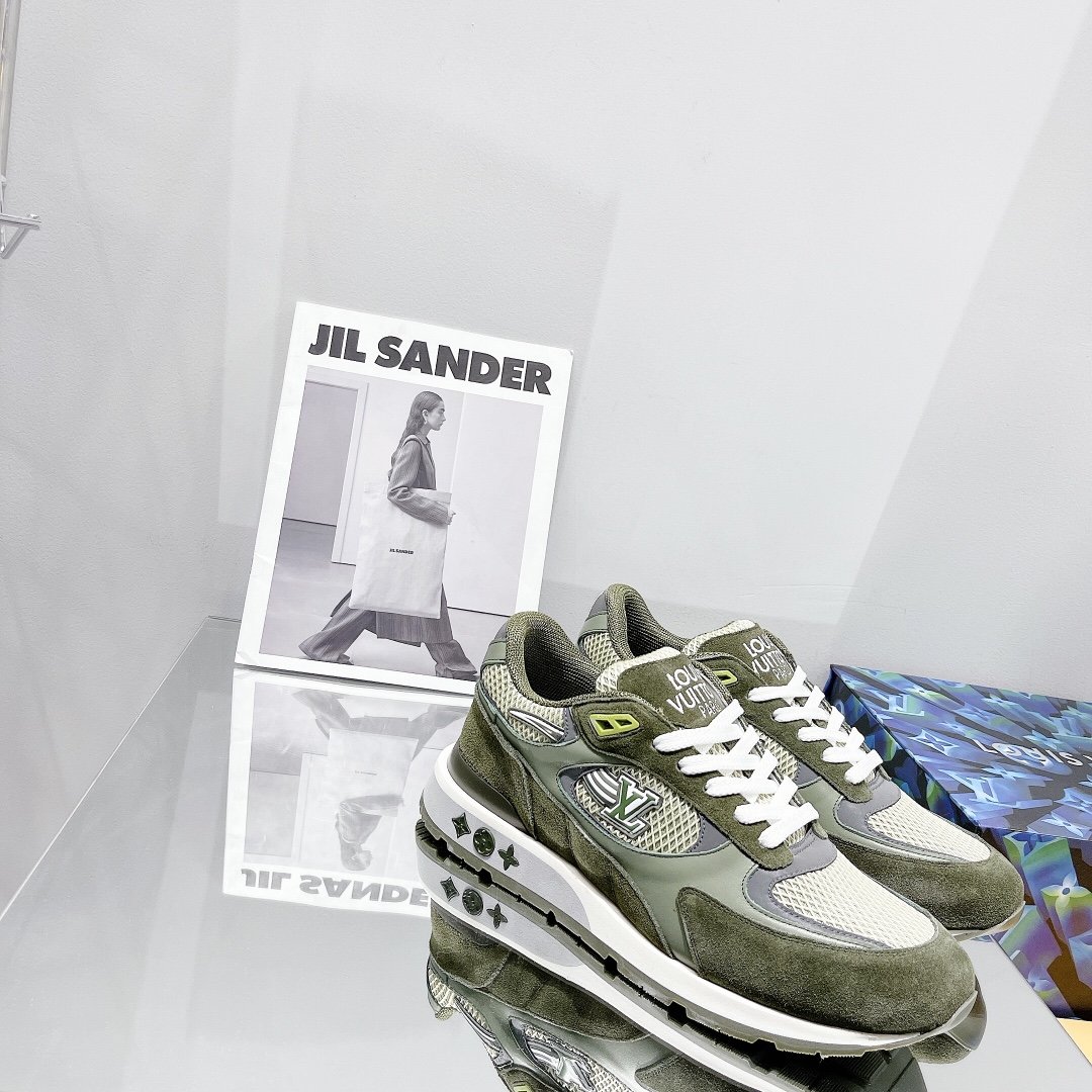 Louis Vuitton Run Away Sneaker Monogram Material Brown For Women LV - Image 9