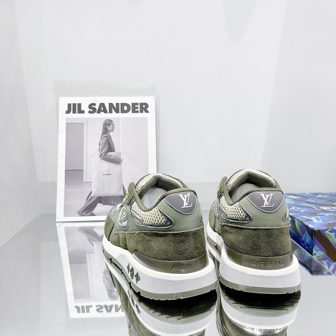 Louis Vuitton Run Away Sneaker Monogram Material Brown For Women LV - Image 7