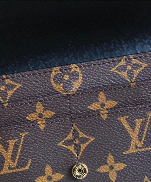 1:1 Replica Louis Vuitton Sarah Wallet Monogram and Monogram Reverse Canvas For Women, Women's Wallets 7.5in/19cm LV M80726