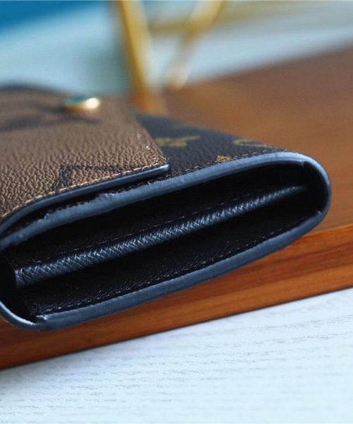 1:1 Replica Louis Vuitton Sarah Wallet Monogram and Monogram Reverse Canvas For Women, Women's Wallets 7.5in/19cm LV M80726