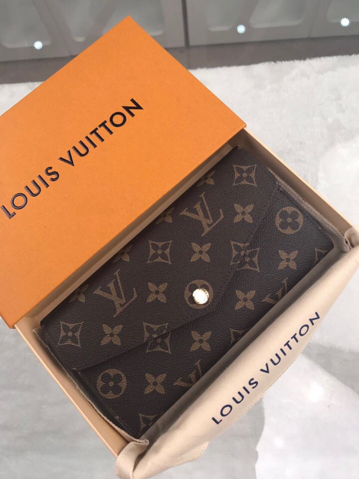 1:1 Replica Louis Vuitton Sarah Wallet Monogram Canvas For Women, Women's Wallets 7.5in/19cm LV M60531