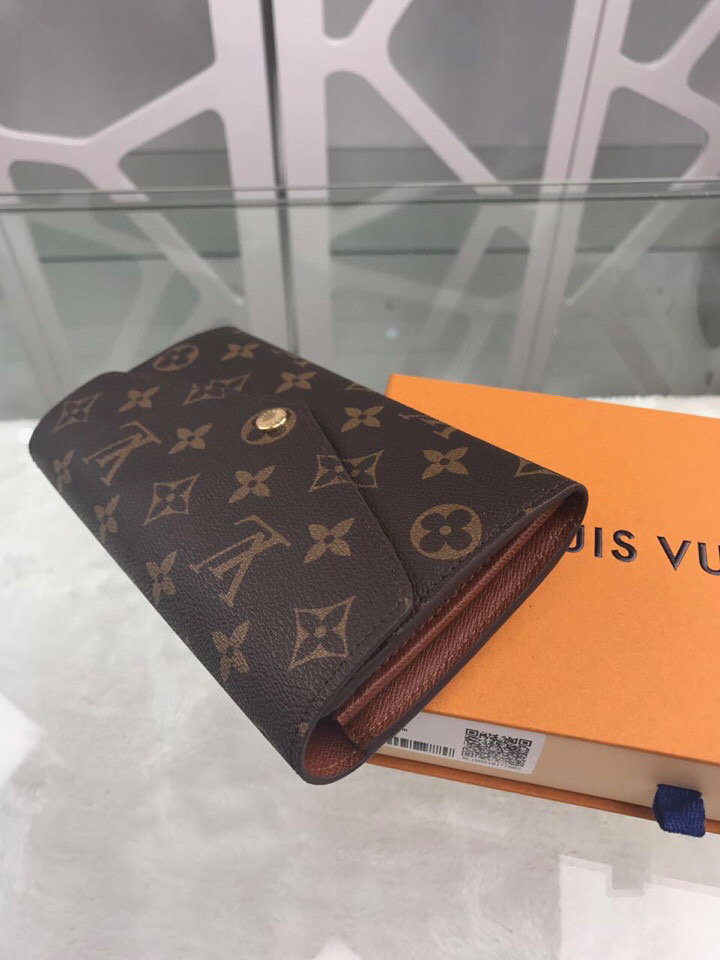 1:1 Replica Louis Vuitton Sarah Wallet Monogram Canvas For Women, Women's Wallets 7.5in/19cm LV M60531 - Image 3