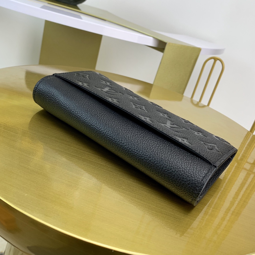 1:1 Replica Louis Vuitton Sarah Wallet Monogram Empreinte Black For Women, Women's Wallet 7.5in/19cm LV M61182 - Image 2