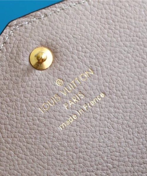 1:1 Replica Louis Vuitton Sarah Wallet Monogram Empreinte Tourterelle Gray / Cream For Women, Women's Wallets 7.5in/19cm LV M81049
