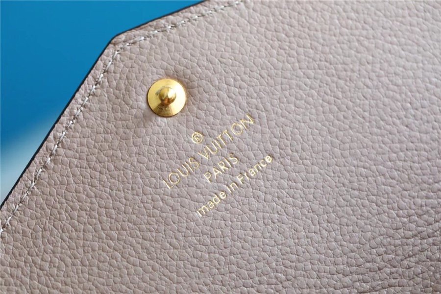 1:1 Replica Louis Vuitton Sarah Wallet Monogram Empreinte Tourterelle Gray / Cream For Women, Women's Wallets 7.5in/19cm LV M81049 - Image 9