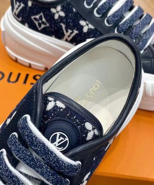 Louis Vuitton Squad Sneaker Monogram Denim Black For Women LV