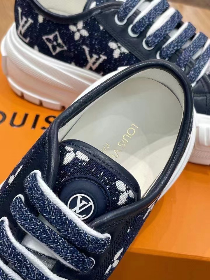 Louis Vuitton Squad Sneaker Monogram Denim Black For Women LV - Image 3