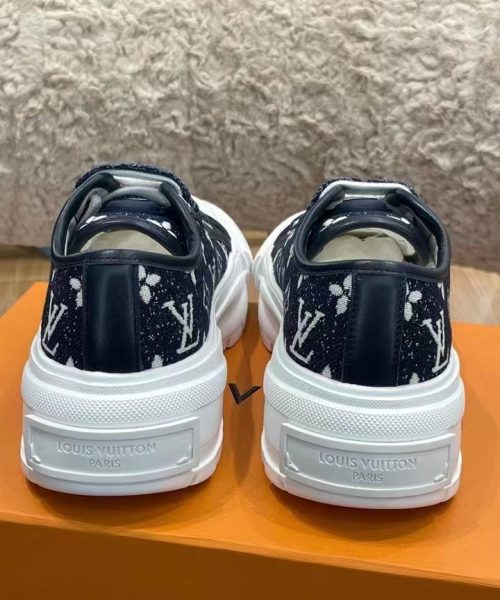 Louis Vuitton Squad Sneaker Monogram Denim Black For Women LV