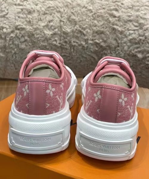 Louis Vuitton Squad Sneaker Monogram Denim Pink For Women LV 1A9S0M