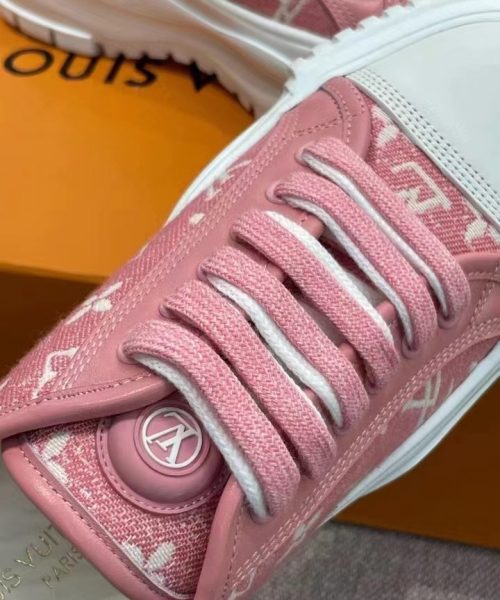 Louis Vuitton Squad Sneaker Monogram Denim Pink For Women LV 1A9S0M