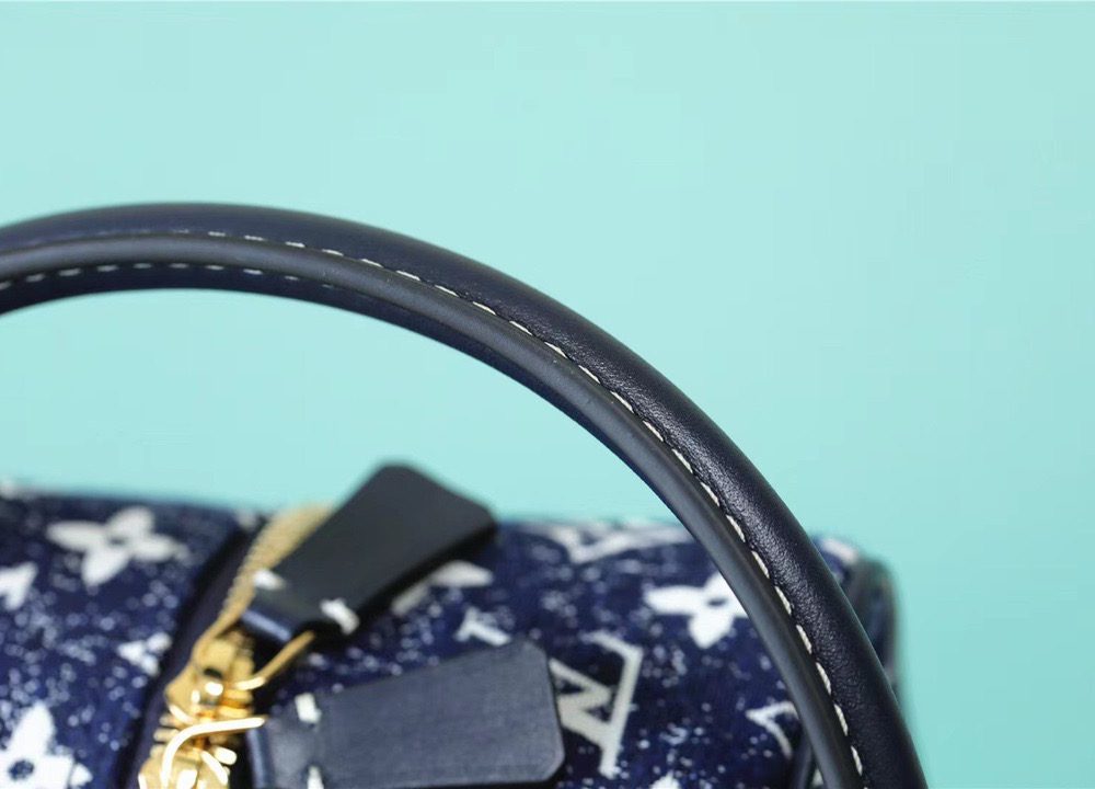 1:1 Replica Louis Vuitton Square Bag Jacquard Denim By Nicolas Ghesquiere Black For Women, Women's Bags, Shoulder And Crossbody Bags 6.3in/16cm LV