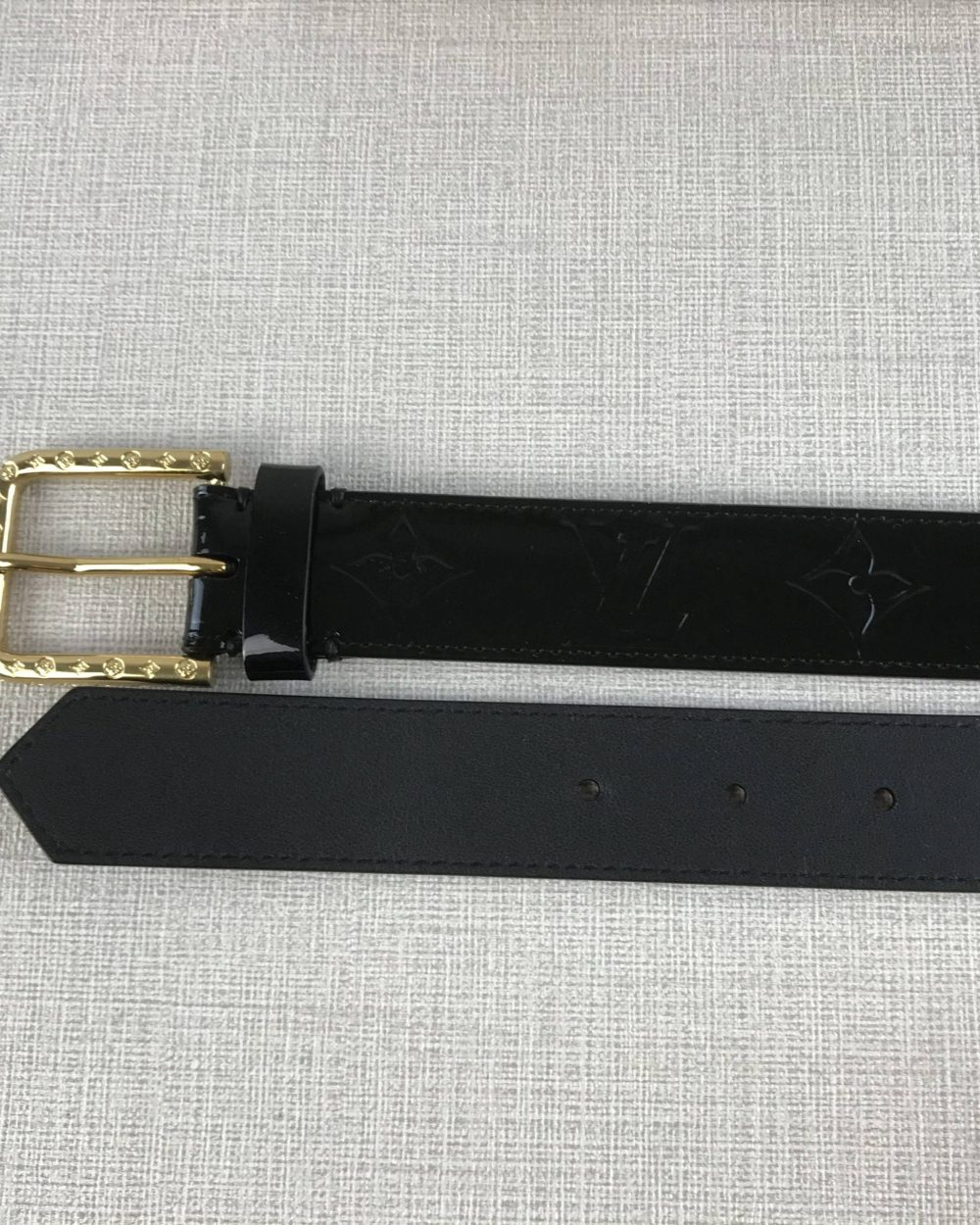 1:1 Replica Louis Vuitton Square Iconic Belt Black