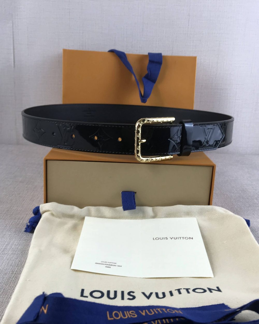 1:1 Replica Louis Vuitton Square Iconic Belt Black