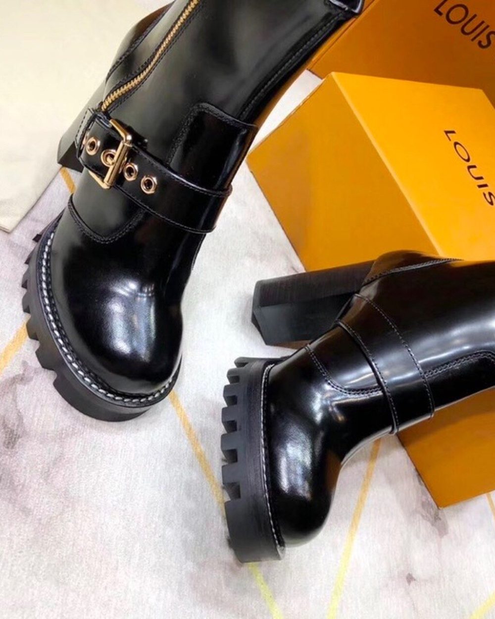 Louis Vuitton Star Trail Ankle Buckle Boot Black For Women LV