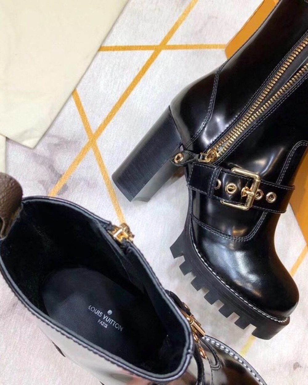 Louis Vuitton Star Trail Ankle Buckle Boot Black For Women LV