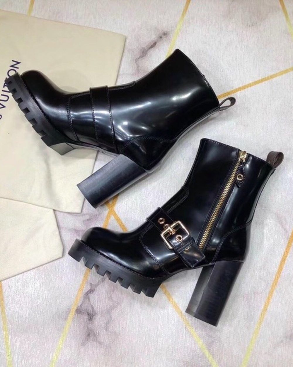 Louis Vuitton Star Trail Ankle Buckle Boot Black For Women LV