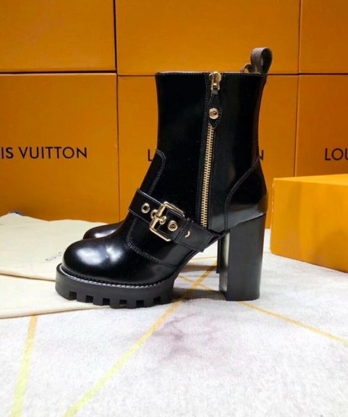 Louis Vuitton Star Trail Ankle Buckle Boot Black For Women LV