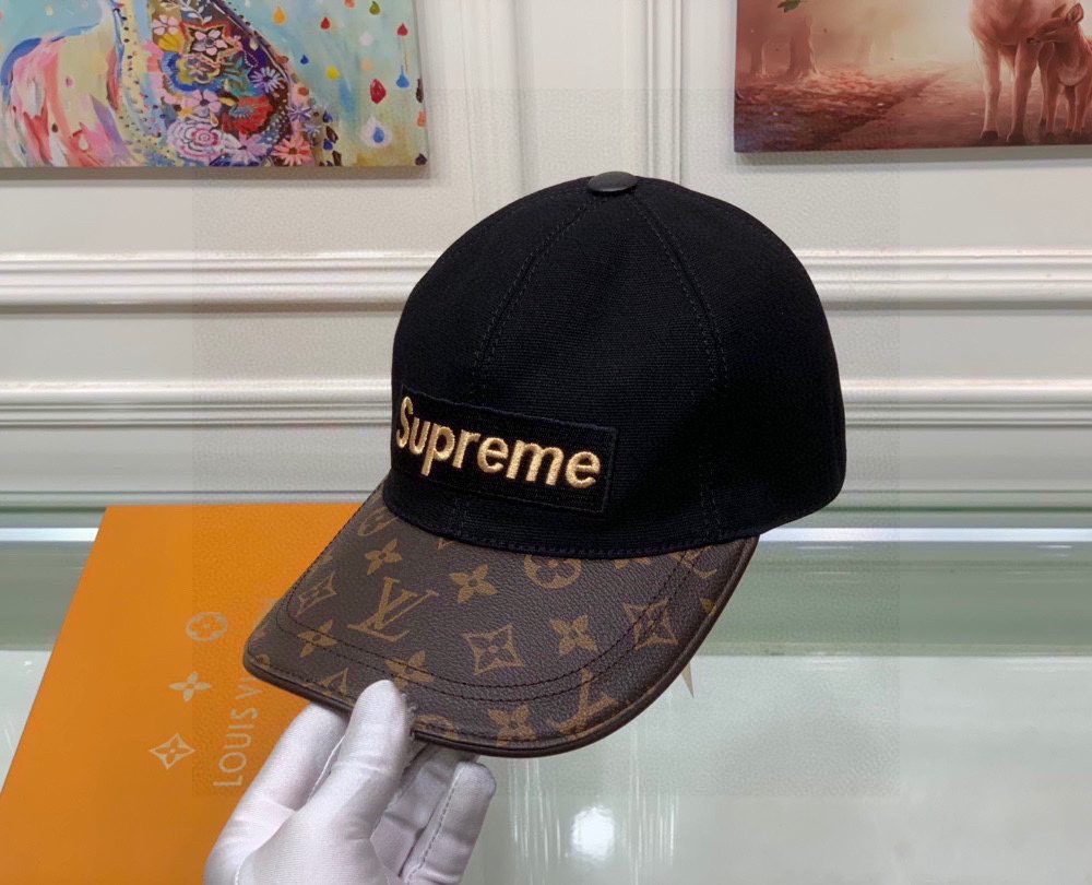 Louis Vuitton Supreme Cap Black LV Cap