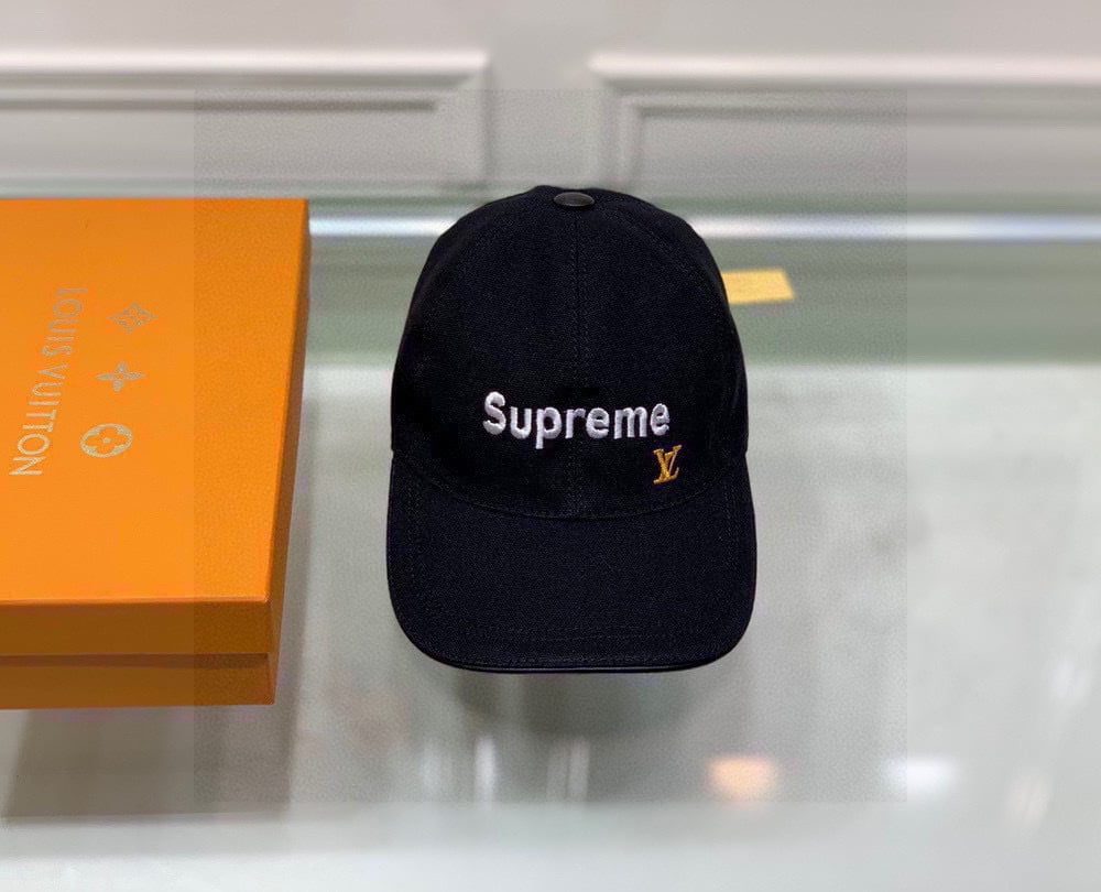 Louis Vuitton Supreme Cap Black LV Cap