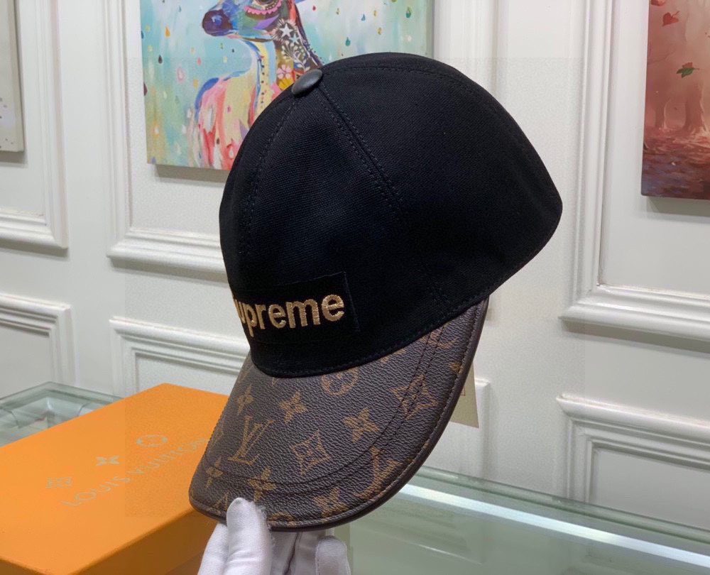 Louis Vuitton Supreme Cap Black LV Cap