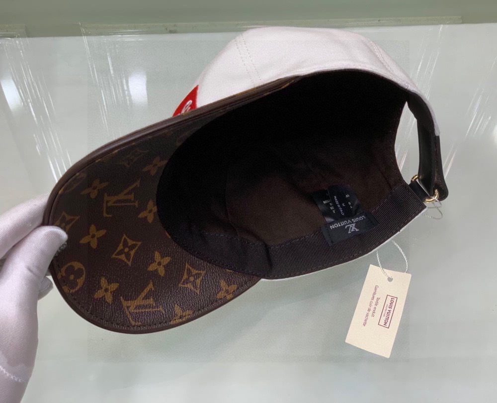 Louis Vuitton Supreme Cap White LV Cap