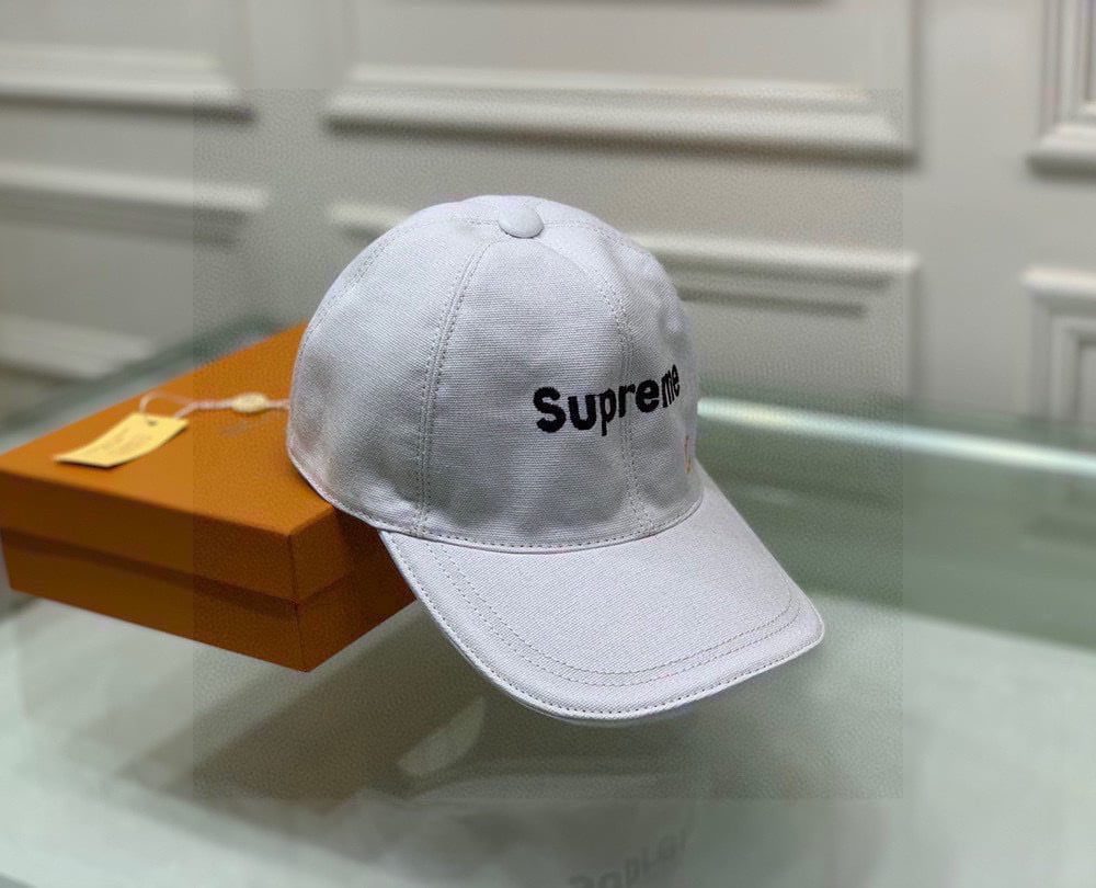 Louis Vuitton Supreme Cap White LV Cap