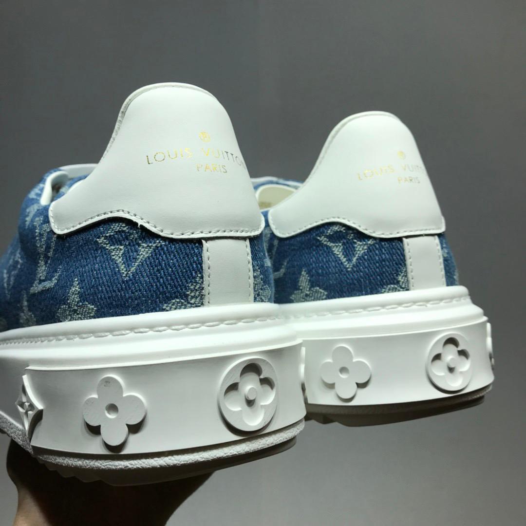 Louis Vuitton Time Out Sneaker Blue For Women LV - Image 2