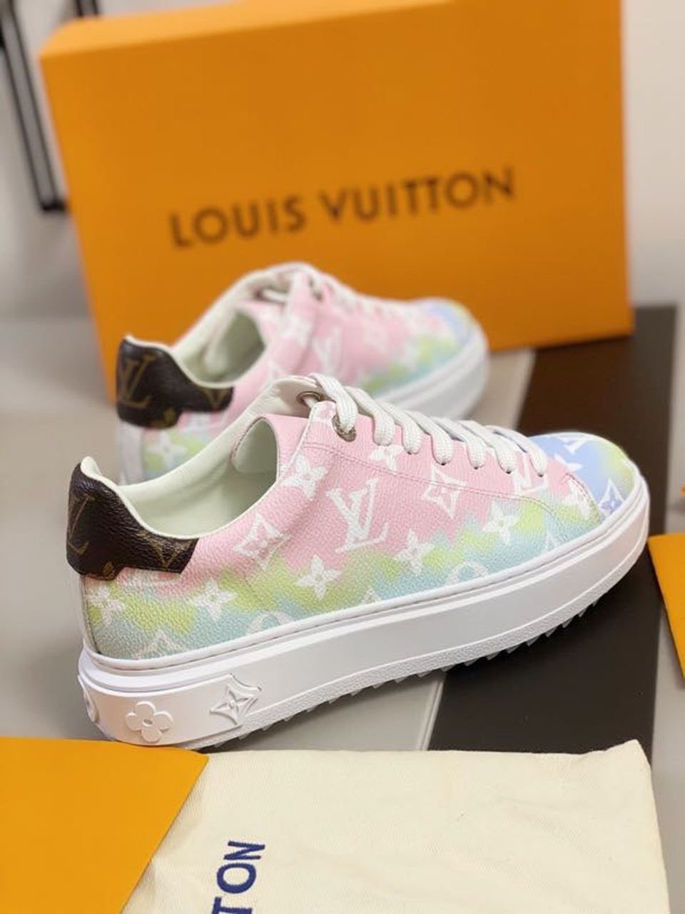 Louis Vuitton Time Out Sneaker Multi Color For Women LV - Image 7