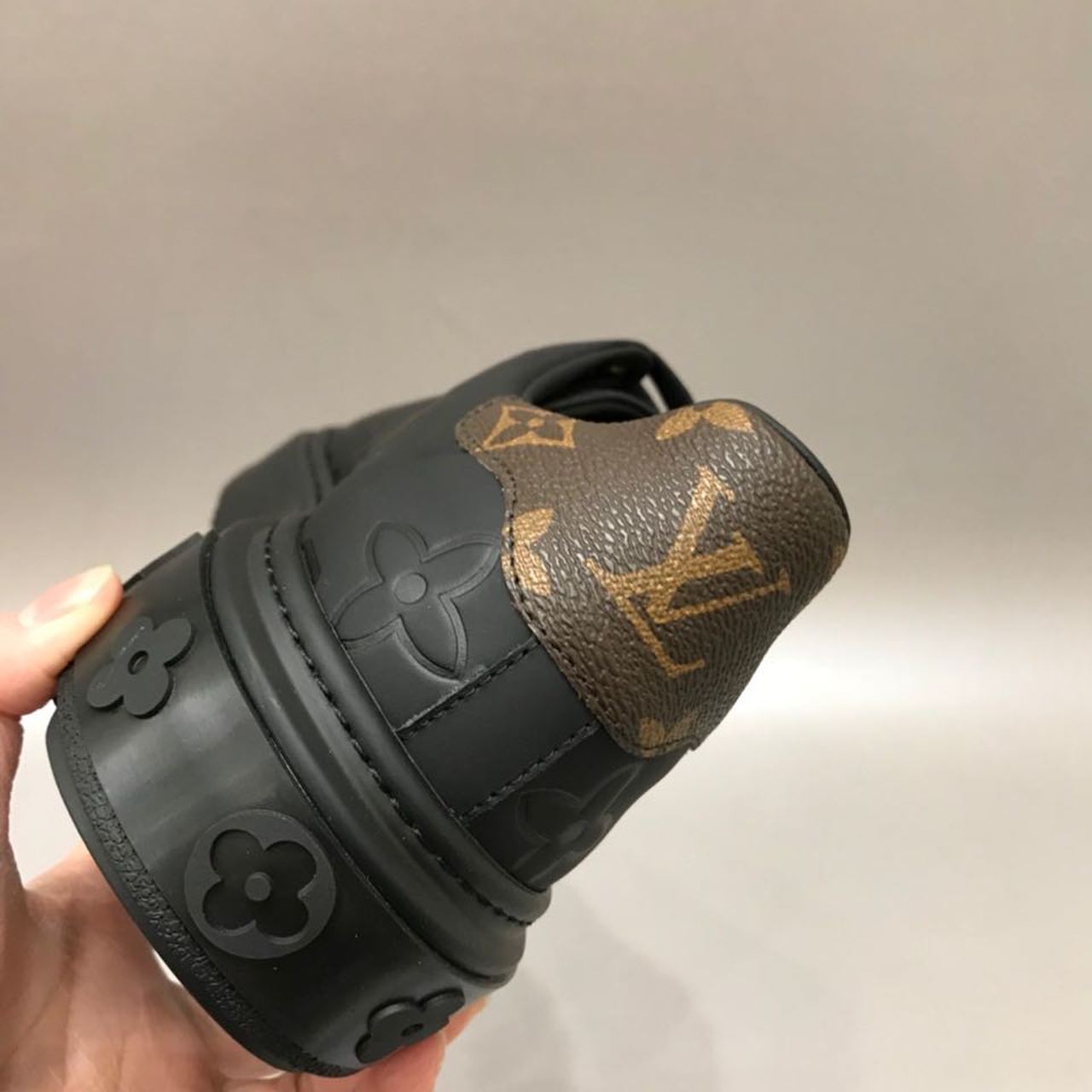 Louis Vuitton Time Out Sneaker Patent Monogram Material Black For Women LV - Image 6