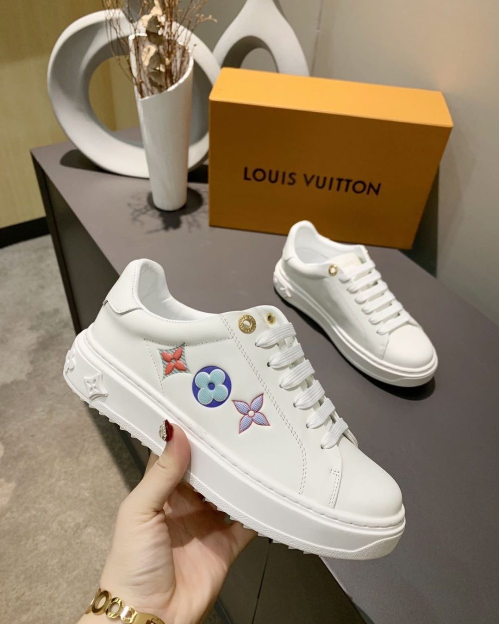 Louis Vuitton Time Out Sneaker White For Women LV