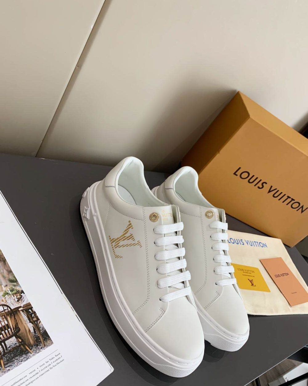 Louis Vuitton Time Out Sneaker White For Women LV