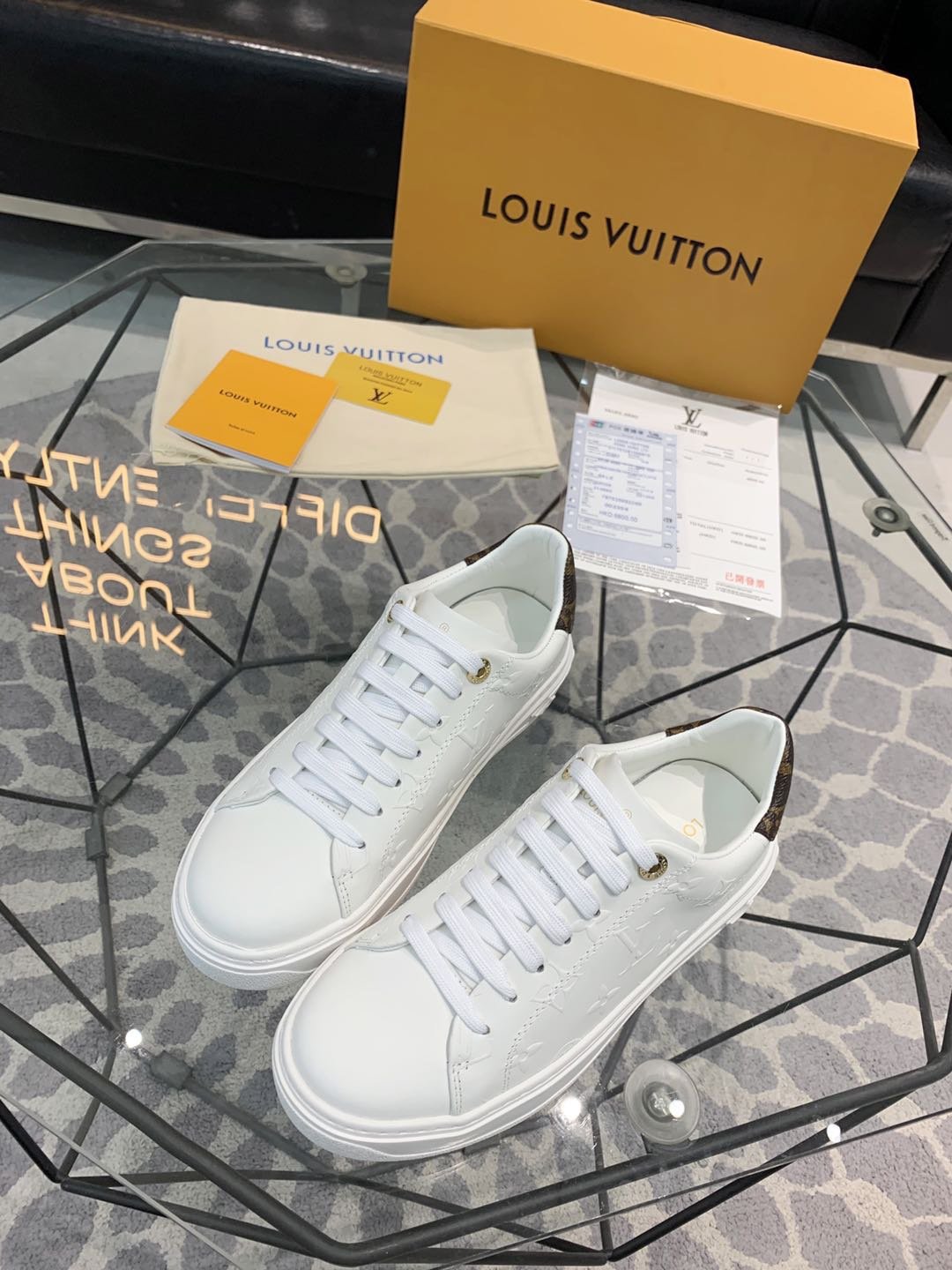 Louis Vuitton Time Out Sneaker White For Women LV 1A9HBD - Image 2